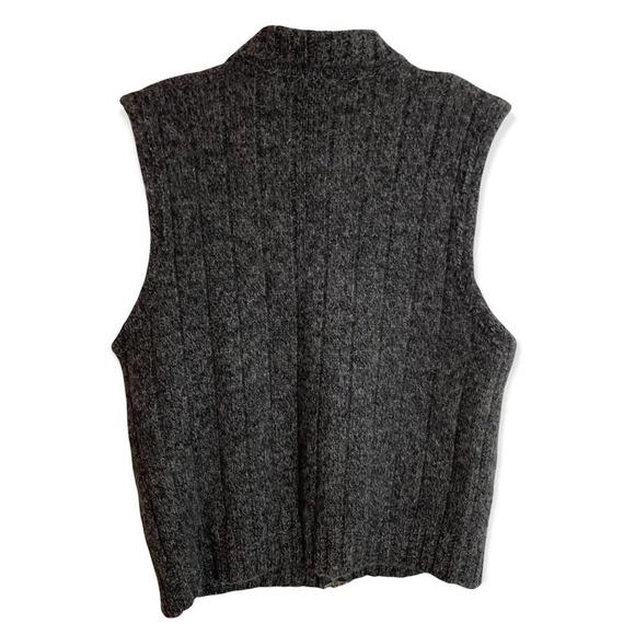 United colors of benneton Wool Vest Full Zip Womans Size Medium Nordic EUC - Picture 2 of 4